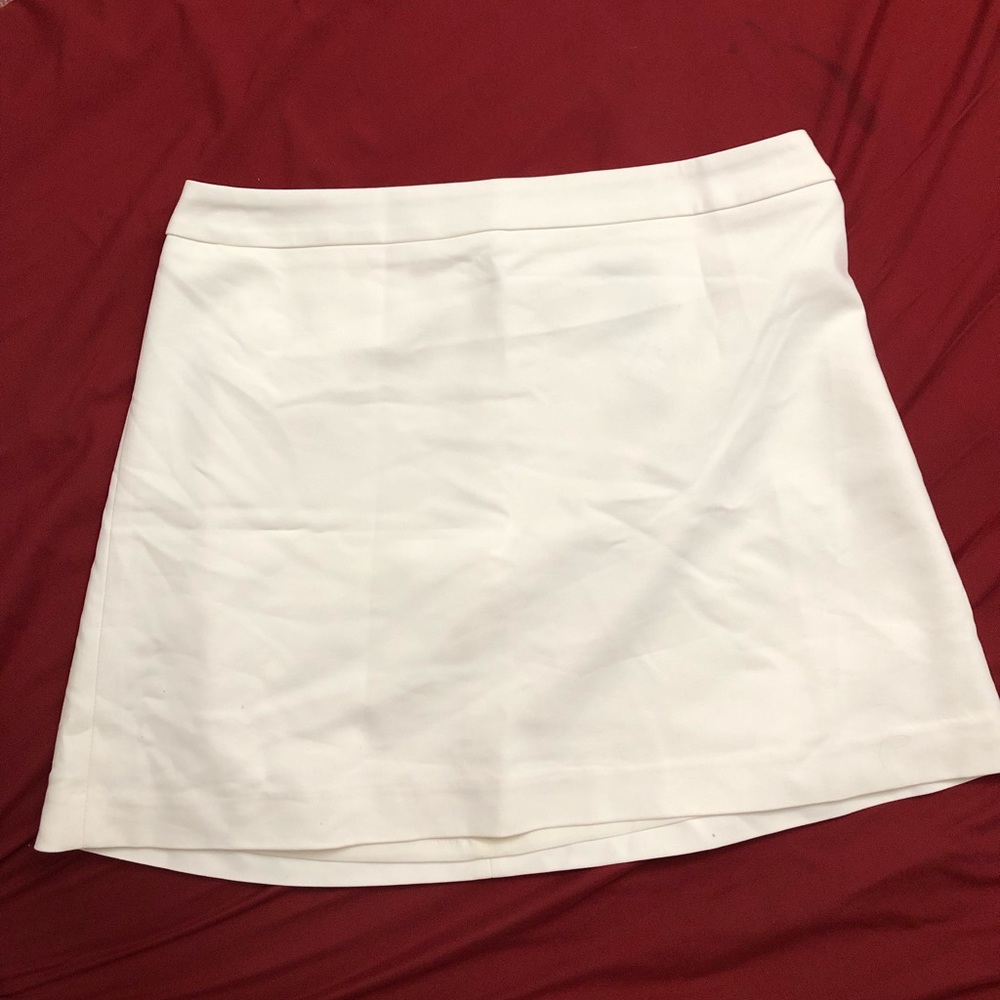 White mini skirt from Express